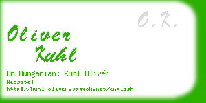 oliver kuhl business card